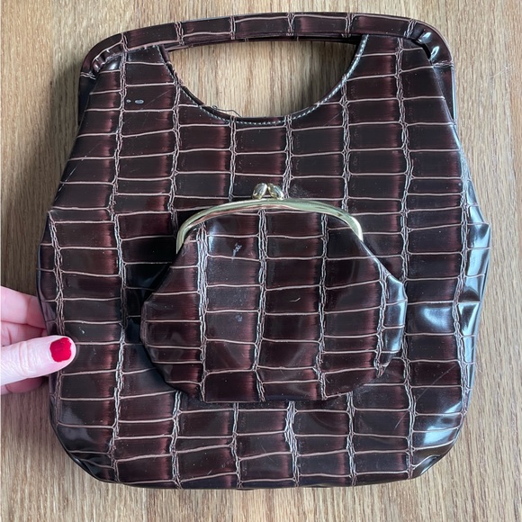 Vintage purse, with built in change purse - Picture 1 of 8